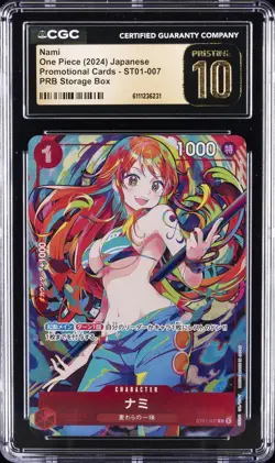 2024 ONE PIECE JPN PROMO CARDS PRB STORAGE BOX #ST01-007 NAMI CGC 10 PRISTINE - Image 1