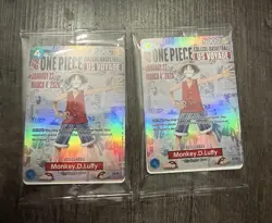 (2) One Piece Monkey.D.Luffy College Basketball US Voyage Promo Cards New Sealed - Image 1