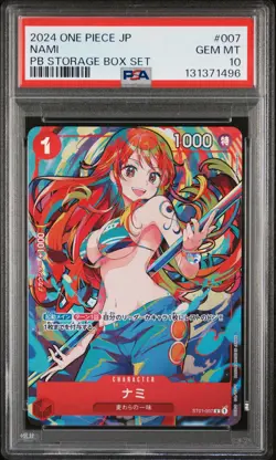 2024 ONE PIECE JAPANESE PREMIUM BOOSTER STORAGE BOX SET #007 NAMI PSA 10 - Image 1
