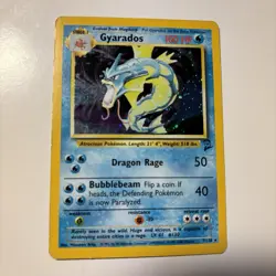 Pokemon TCG Base Set 2 Gyarados Holo Unlimited Rare Card 7/130 - LP/MP - Image 2