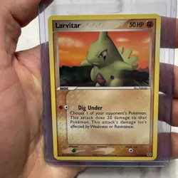 Pokemon TCG EX 2005 Emerald 52/106 Larvitar NON Holo Vintage Common Card LP+ Vtg - Image 1