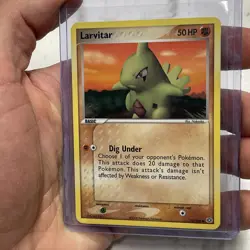 Pokemon TCG EX 2005 Emerald 52/106 Larvitar NON Holo Vintage Common Card LP+ Vtg - Image 2