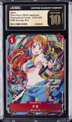 2024 ONE PIECE JPN PROMO CARDS PRB STORAGE BOX #ST01-007 NAMI CGC 10 PRISTINE - Image 1