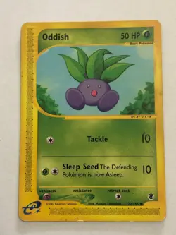 Pokemon Card Expedition Oddish 122/165 Excellent Condition - Image 1