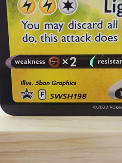 Pokemon Pikachu V SWSH198 Promo Holo Sword & Shield TCG Card 2022 - Image 2