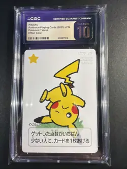 2025 POKEMON TARUKA PLAYING CARDS PIKACHU EFFECT CARD CGC 10 PRISTINE - Image 1