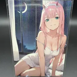 Zero Two Darling Anime Waifu Card Doujin ACG Goddess Holo - Image 1