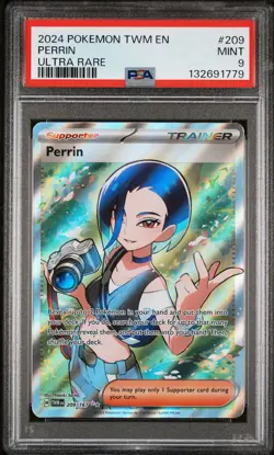 2024 POKEMON TWM EN-TWILIGHT MASQUERADE ULTRA RARE #209 PERRIN PSA 9 - Image 1