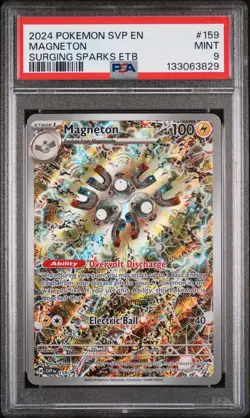 2024 POKEMON SVP EN-SV BLACK STAR PROMO #159 MAGNETON PSA 9 - Image 1