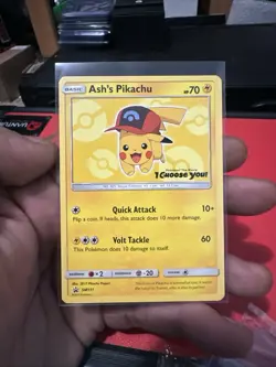 2016-19 Pokemon SM Black Star Promos Ash's Pikachu I Choose You LP - Image 1