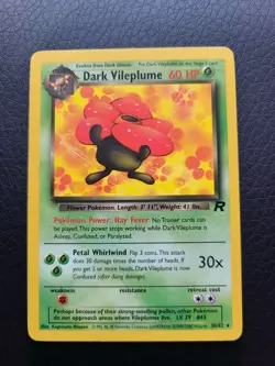 Dark Vileplume 30/82 Pokemon Team Rocket Non Holo WOTC TCG NM - Image 1