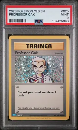 2023 POKEMON BLASTOISE & SUICUNE EX DECK PROFESSOR OAK PSA 9 - Image 1