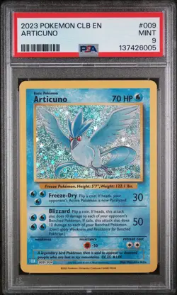 2023 POKEMON BLASTOISE & SUICUNE EX DECK #009 ARTICUNO PSA 9 - Image 1