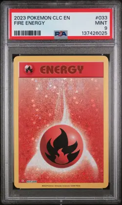 2023 POKEMON CLC-CLASSIC CHARIZARD & HO-OH EX DECK #033 FIRE ENERGY PSA 9 - Image 1