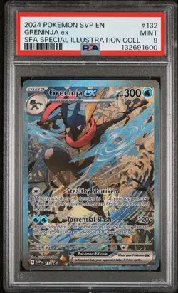 2024 POKEMON SHROUDED FABLE ILLUSTRATION COLLECTION PROMO #132 GRENINJA EX PSA 9 - Image 1