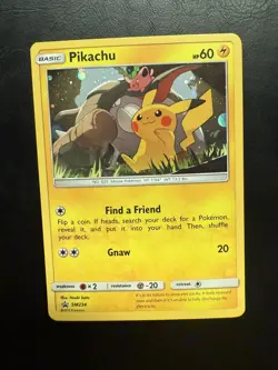 Pokemon Pikachu SM234 Cosmos Foil Black Star Promo Holo - Sun and Moon NEAR MINT - Image 1