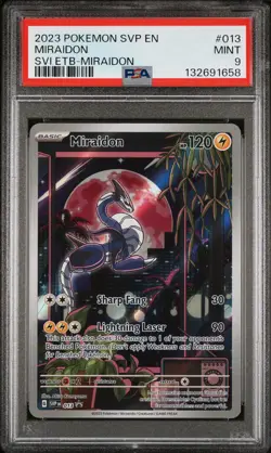 2023 POKEMON SCARLET & VIOLET ELITE TRAINER BOX PROMO #013 MIRAIDON PSA 9 - Image 1