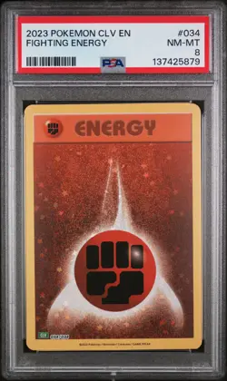 2023 POKEMON CLASSIC VENUSAUR & LUGIA EX DECK #034 FIGHTING ENERGY PSA 8 - Image 1