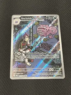 Pokemon TCG Destined Rivals 199/182 Team Rocket’s Weezing Illustration Rare - NM - Image 1