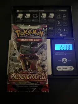 Heavy 22.38g Pokemon Sealed Paldea Evolved Booster Pack - Image 1