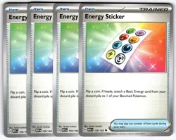 Energy Sticker 159/165 Uncommon Playset 4X Scarlet & Violet 151 Pokemon TCG - Image 1