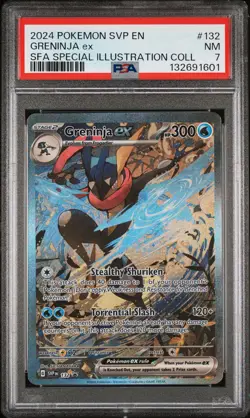 2024 POKEMON SHROUDED FABLE SPECIAL ILLUSTRATION COLLECTION GRENINJA EX PSA 7 - Image 1