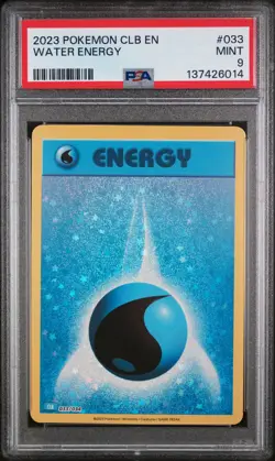 2023 POKEMON BLASTOISE & SUICUNE EX DECK #033 WATER ENERGY PSA 9 - Image 1