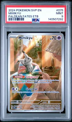 2024 POKEMON SVP EN-SV BLACK STAR PROMO #075 MIMIKYU PSA 9 - Image 1