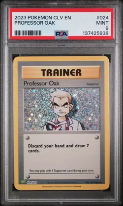 2023 POKEMON CLASSIC VENUSAUR & LUGIA EX DECK #024 PROFESSOR OAK PSA 9 - Image 1