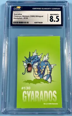 Pokemon TCG Gyarados Sandylion Sticker #130 CGC 8.5 NM-MINT - Image 1