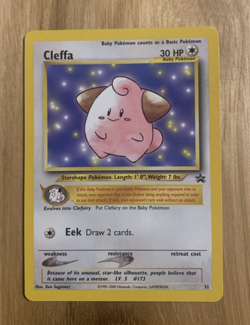 2001 CLEFFA BLACK STAR PROMO #31 POKEMON TCG NM - Image 1