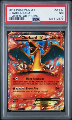 2014 POKEMON XY BLACK STAR PROMO #XY17 CHARIZARD EX PSA 7 - Image 1
