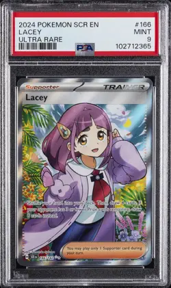 2024 POKEMON SCR EN-STELLAR CROWN ULTRA RARE #166 LACEY PSA 9 - Image 1