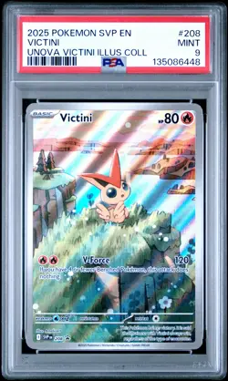 2025 POKEMON SVP VICTINI ILLUSTRATION COLLECTION PROMO #208 VICTINI PSA 9 - Image 1