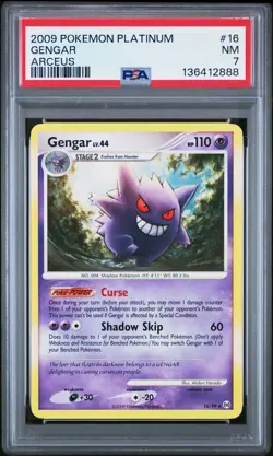 2009 POKEMON PLATINUM ARCEUS #16 GENGAR PSA 7 - Image 1