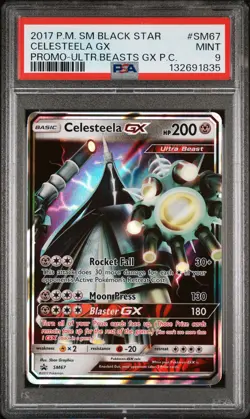 2017 POKEMON SM PROMO ULTRA BEASTS GX PREMIUM COLLECTION CELESTEELA GX PSA 9 - Image 1