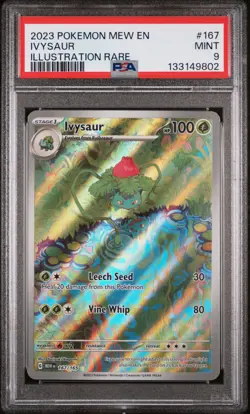 2023 POKEMON MEW EN-151 ILLUSTRATION RARE #167 IVYSAUR PSA 9 - Image 1