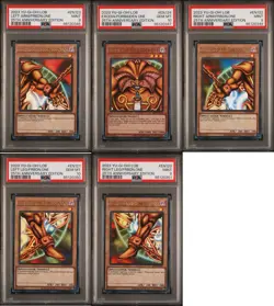 2023 YU-GI-OH! LOB 25TH ANNIVERSARY EDITION PSA 9 PSA 10 LEGEND OF EXODIA SET - Image 1