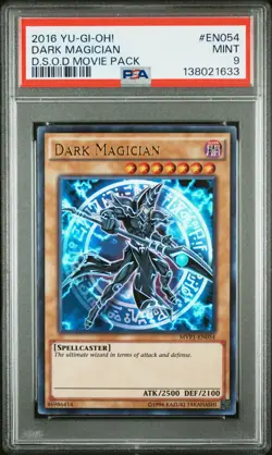 2016 YU-GI-OH! THE DARK SIDE OF DIMENSIONS MOVIE PACK #EN054 DARK MAGICIAN PSA 9 - Image 1