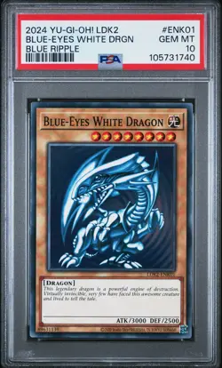 2024 YU-GI-OH! LEGEND DECKS II BLUE RIPPLE #ENK01 BLUE-EYES WHITE DRAGON PSA 10 - Image 1