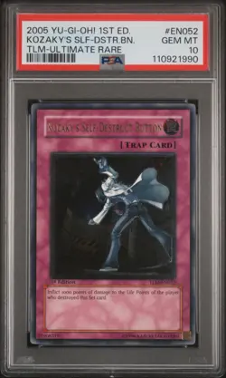2005 YU-GI-OH! TLM-THE LOST MILLENNIUM KOZAKY'S SELF-DESTRUCT BUTTON PSA 10 - Image 1