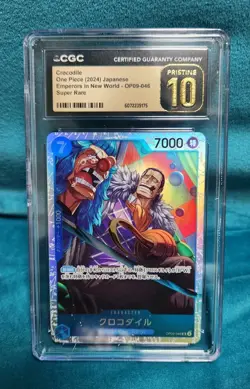 Crocodile [OP09-046 SR] JP CGC Graded Pristine 10 One Piece TCG - Image 1