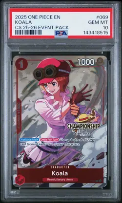 2025 ONE PIECE CHAMP 2025-26 EVENT PACK #069 KOALA PSA 10 - Image 1