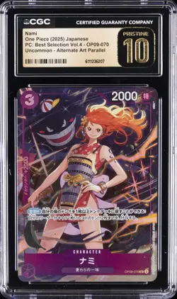 2025 ONE PIECE JAPANESE PC: BEST SELECTION VOL.4 ALT ART NAMI CGC 10 PRISTINE - Image 1