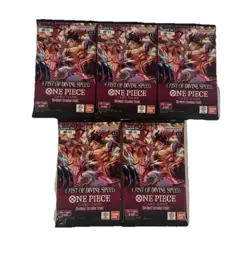 One Piece TCG OP-11 A Fist Of Divine Speed Pack Lot Of 5 Factory Sealed New - Image 2