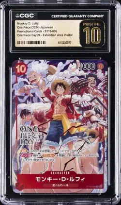 2024 ONE PIECE JAPANESE ONE PIECE DAY'24 PROMO MONKEY D. LUFFY CGC 10 PRISTINE - Image 1