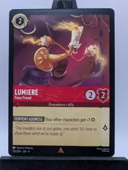 Disney Lorcana Fabled - Lumiere, Fiery Friend - 121/204 - Image 1