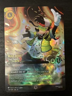 Disney Lorcana Fabled MAX GOOF Chart Topper ENCHANTED #230/204 Nm - Image 1