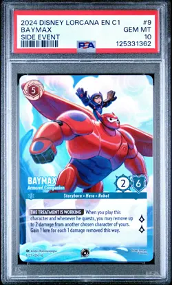 2024 DISNEY LORCANA EN C1-LORCANA CHALLENGE PROMO SIDE EVENT #9 BAYMAX PSA 10 - Image 1