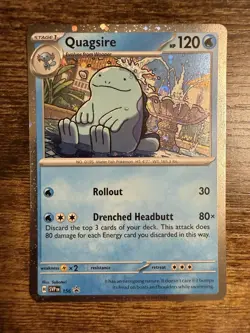 Quagsire ERROR COSMOS HOLO BLEED SWIRL 156 Pokemon TCG Card SVP Near Mint - Image 1